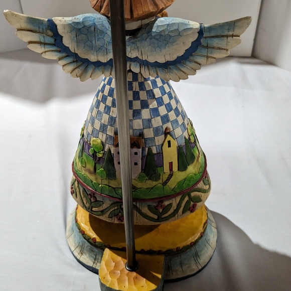 Jim Shore Lamp- Heartwood Creek- angel with vegetable basket 2004 - Picture 8 of 14